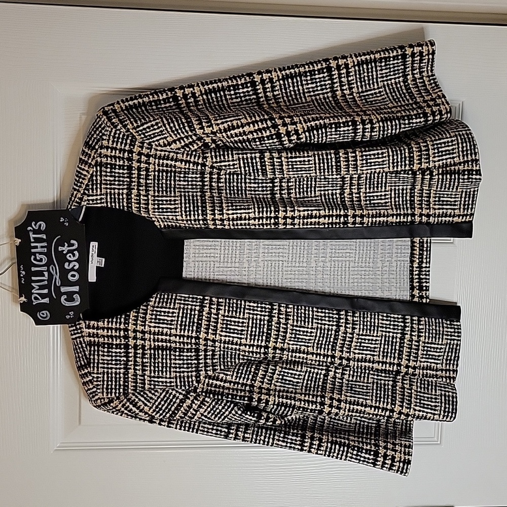 Studio One New York Jacket 16 Black Tan White Check